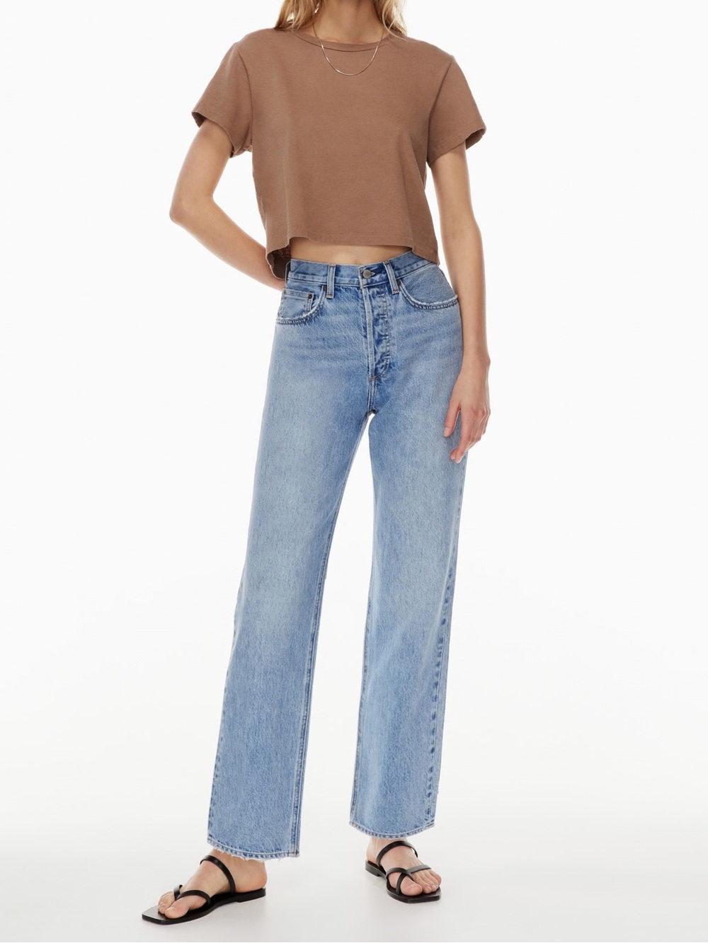 The Joni Light Blue Wash High-Rise Loose Jeans